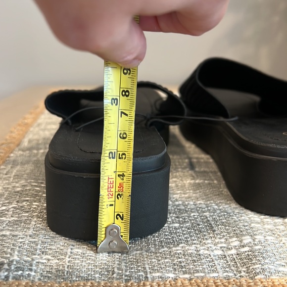 Elastic Knit Platform Sandals Summer Slip On Open Toe - Picture 7 of 12